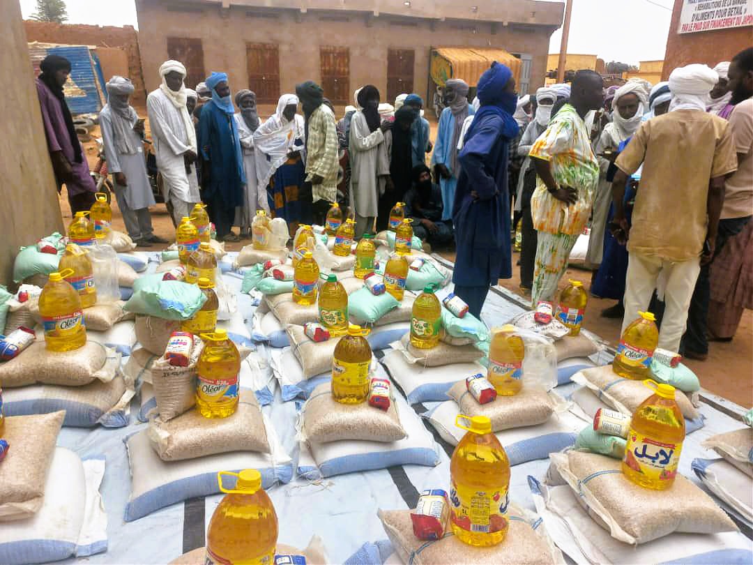 Pour favoriser la production agricole et lutter contre l’insécurité alimentaire, le CICR a distribué des semences et des rations alimentaires aux agriculteurs. // Crédit Photo: Almaimoune Mahamadou