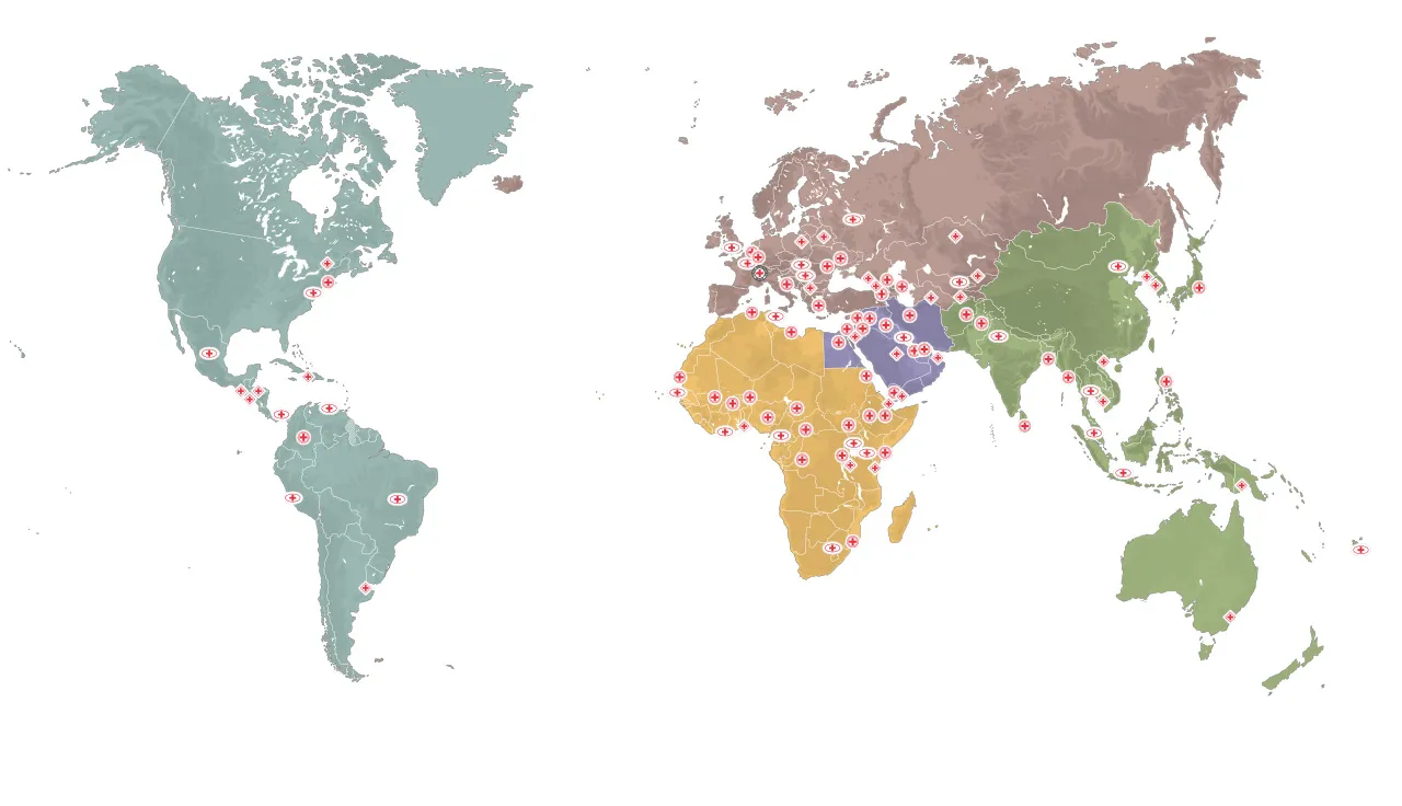 ICRC world map 2023