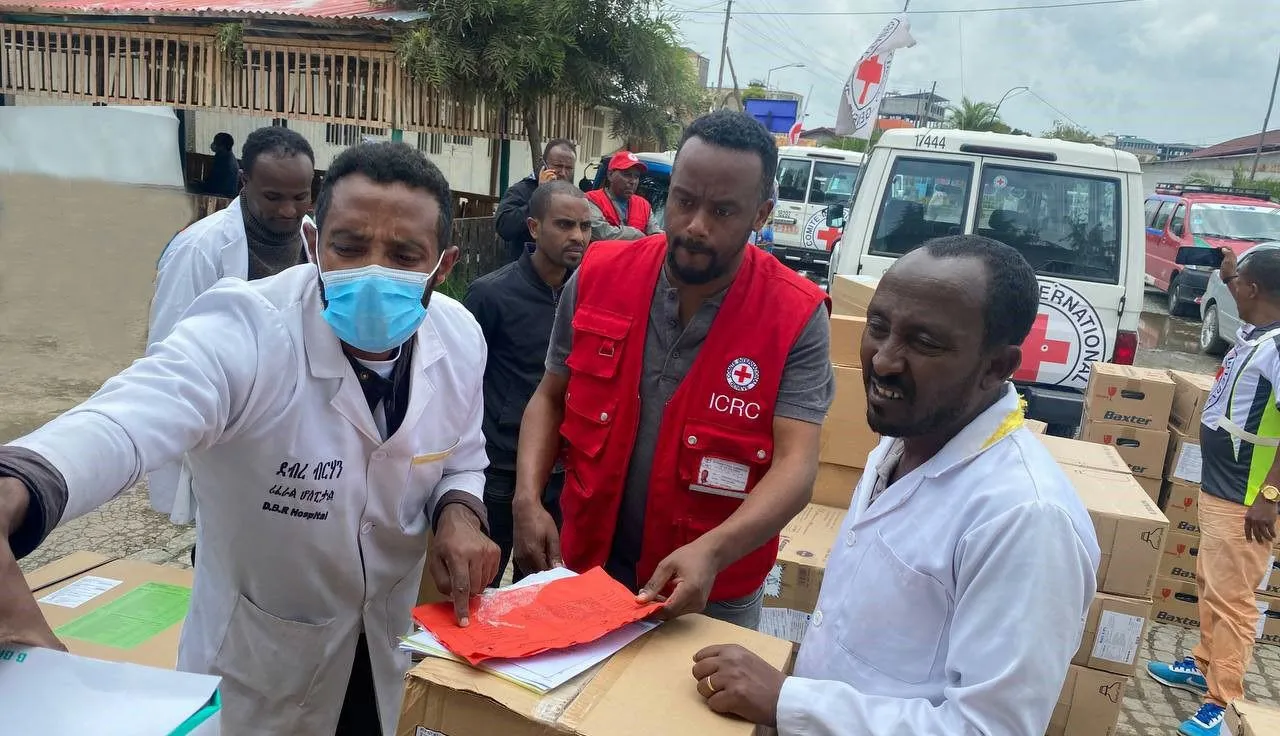 ICRC Ethiopia medical donation to Debre Berhan Hospital in North Shoa