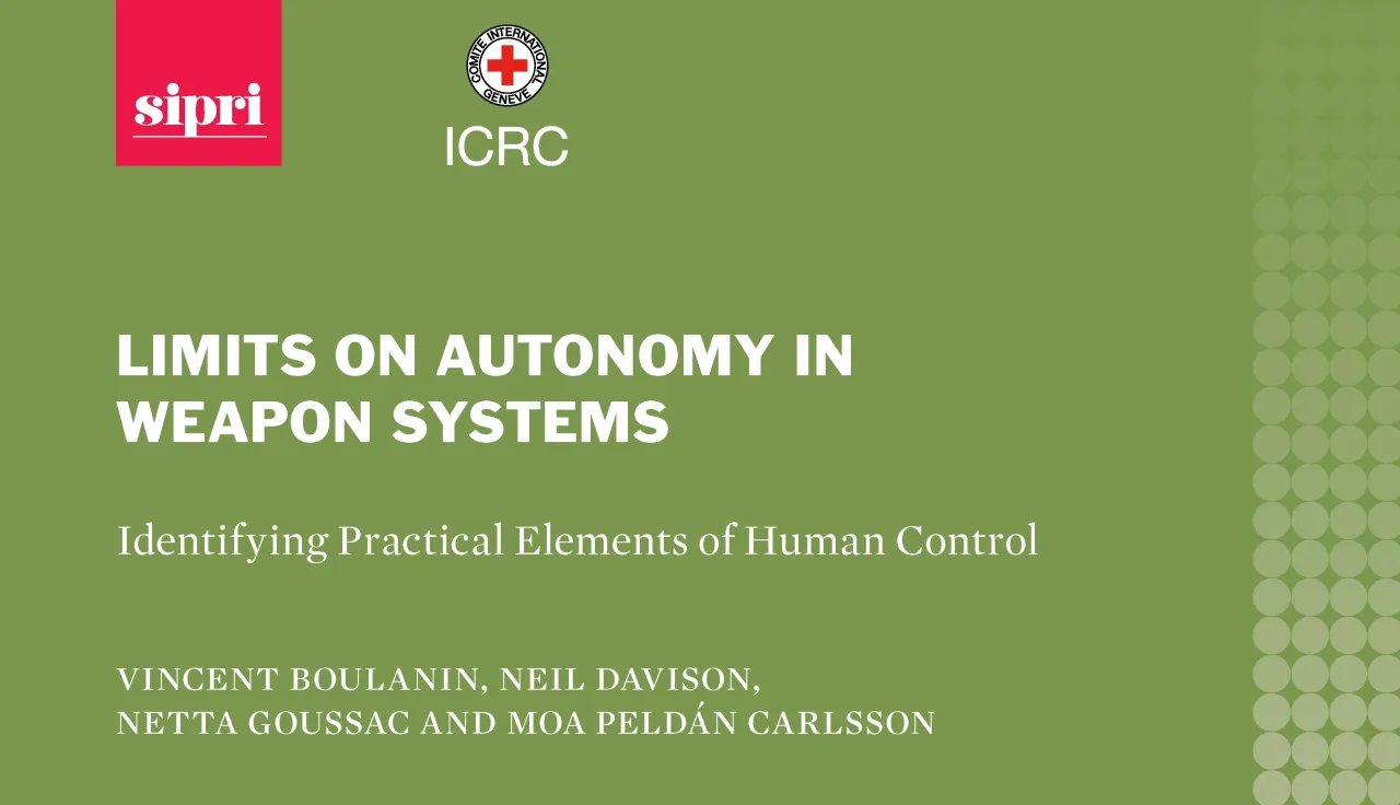 Limits on Autonomy in Weapon Systems report cover