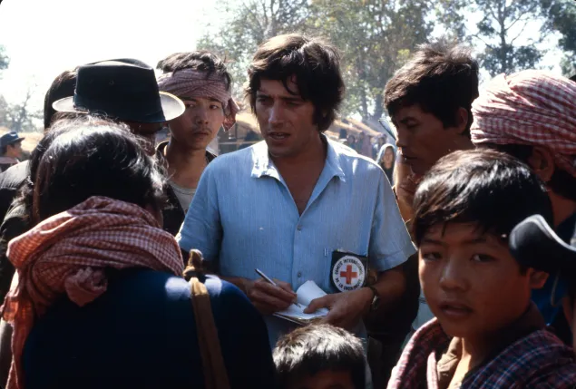 Nong Chan, Khmer refugee camp. Investigation on the field for family reunion.