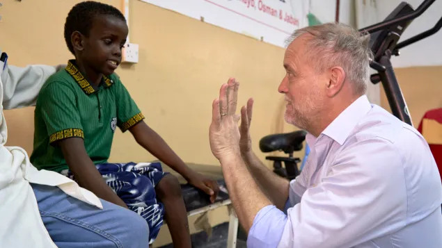Anas, 10, was immobilised by polio. At the Mogadishu physical rehab centre, he’s getting the care he needs to walk again.