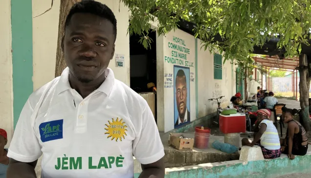 Doctor Elmondo Odas in Saint Marie Hospital, Brooklyn, Cité Soleil