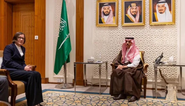 President Spoljaric with HH Prince Faisal bin Farhan bin Abdullah Al Saud, Minister of Foreign Affairs for the Kingdom of Saudi Arabia President Spoljaric with HH Prince Faisal bin Farhan bin Abdullah Al Saud, Minister of Foreign Affairs for the Kingdom of Saudi Arabia