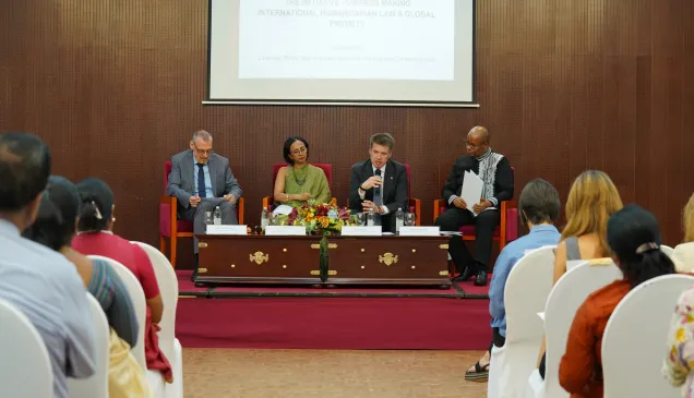 The ICRC, in collaboration with the Bandaranaike International Diplomatic Training Institute (BIDTI), organized a panel discussion titled “A call to preserve humanity in war: the initiative towards making IHL a global priority” in July 2025, in Colombo. 