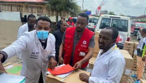 ICRC Ethiopia medical donation to Debre Berhan Hospital in North Shoa