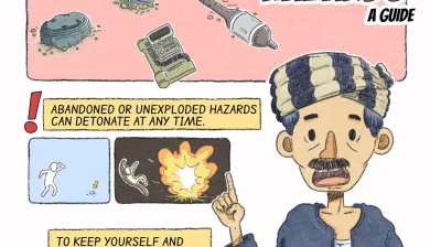 Cartoons to raise awareness of explosive hazards - Kevin Thet/ICRC