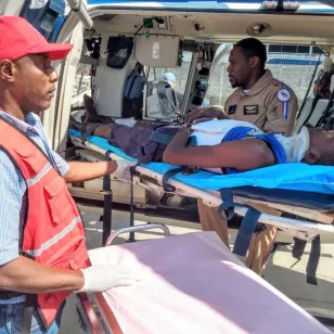 Willy Pierrea volunteer at Haitian Red Cross