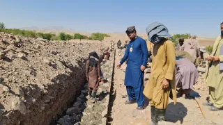 The ICRC recently rehabilitated and cleaned three canals and a check dam in Trinkot city in Uruzgan.