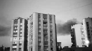 Smoke in Kyiv after a night of strikes. Smoke in Kyiv after a night of strikes.