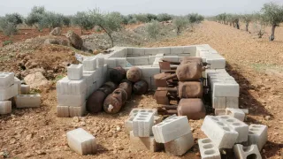 Syria, Aleppo, 2026. Explosives collected by ICRC trained specialist staff  during the weapon clearance operation in Barlahin village in Aleppo.