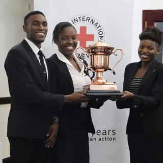 The winners of the 2019 edition of the Zimbabwe National IHL Moot Court Competition organized by the ICRC and the International Commission of Jurists (ICJ).