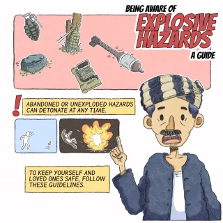 Cartoons to raise awareness of explosive hazards - Kevin Thet/ICRC