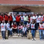 The International Committee of the Red Cross (ICRC) and the Lebanese Red Cross (LRC) Teams with representatives from municipalities.