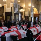 Remains of the missing in the Holy Trinity Cathedral in Tbilisi 