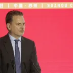 Pierre Krahenbuhl delievers a speech in Suzhou, China.