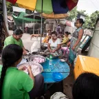 Myanmar community kitchen Sagaing Sagaing, Myanmar, women cooking together in community kitchen