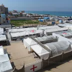 Red Cross Field Hospital aerial shot Red Cross Field Hospital aerial shot