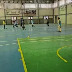 Children with disability playing in the futsal court at the ICRC's Physical Rehabilitation Centre in Kabul