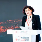 Fiona Antonnette Barnaby, Head of Humanitarian Affairs and Policy Unit, ICRC Regional Delegation for East Asia, at the fourth Soochow International Humanitarian Forum, Suzhou, China.