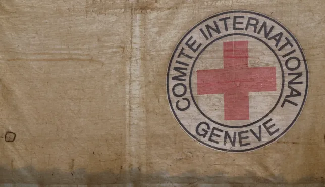 Emblem ICRC Emblem on canvas
