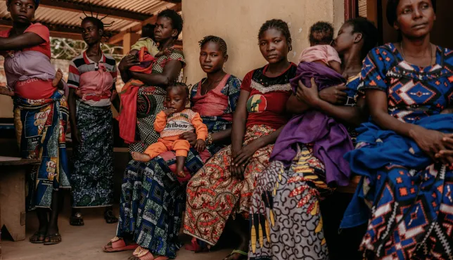 Patients arriving for appointments at Doukouma health centre, supported by the ICRC. Doukouma, Central African Republic, 9th December 2024. Patients arriving for appointments at Doukouma health centre, supported by the ICRC. Doukouma, Central African Republic, 9th December 2024.