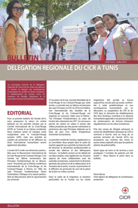 Couverture du bulletin de la délégation du CICR en Tunisie, juillet 2015