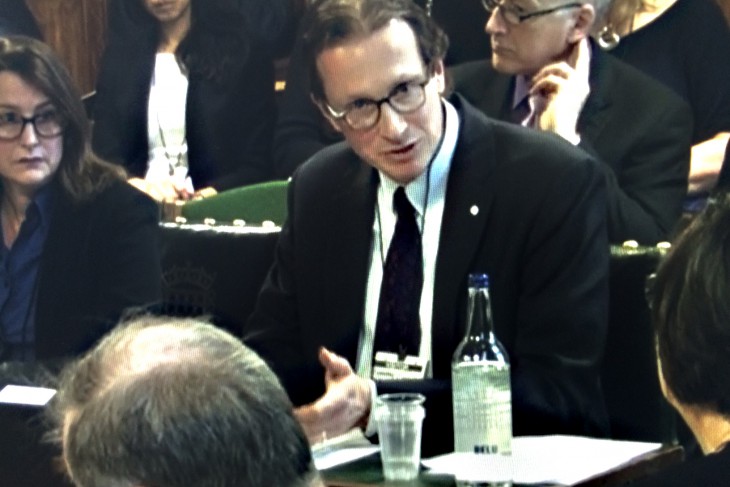 ICRC senior adviser Markus Geisser gives evidence to the International Development Committee.
